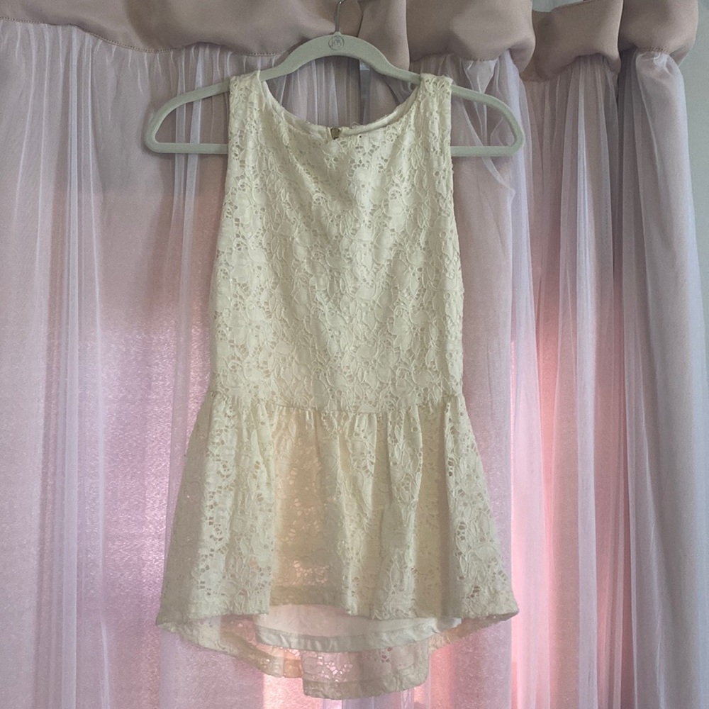 Tart eyelet peplum top